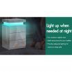 ALFORDSON 2x Bedside Table RGB LED Nightstand 3 Drawers 4 Side High Gloss White