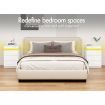 ALFORDSON 2x Bedside Table RGB LED Nightstand 3 Drawers 4 Side High Gloss White