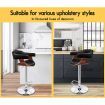 ALFORDSON 2x Wooden Bar Stool Joan Kitchen Swivel Chair Wood Leather Gas Lift BLACK