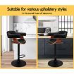 ALFORDSON 2x Wooden Bar Stool Joan Kitchen Swivel Chair Wood Leather Gas Lift