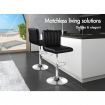 ALFORDSON 4x Bar Stools Macias Kitchen Swivel Chair Leather Gas Lift BLACK