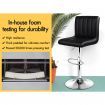 ALFORDSON 4x Bar Stools Macias Kitchen Swivel Chair Leather Gas Lift BLACK
