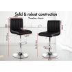 ALFORDSON 4x Bar Stools Macias Kitchen Swivel Chair Leather Gas Lift BLACK