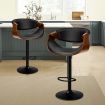 ALFORDSON 2x Bar Stool Kitchen Swivel Chair Wooden Leather Gas Lift Trice