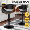 ALFORDSON 2x Bar Stool Kitchen Swivel Chair Wooden Leather Gas Lift Trice