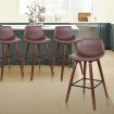 ALFORDSON 4x Wooden Bar Stools Noah Kitchen Dining Chair Vintage Retro COFFEE