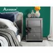 ALFORDSON 2x Mirrored Bedside Table Cabinet Nightstand Side End Table Drawers