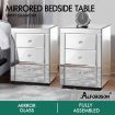 ALFORDSON 2x Mirrored Bedside Table Cabinet Nightstand Side End Table Drawers