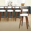 ALFORDSON 4x Wooden Bar Stools Eden Kitchen Barstools Swivel Dining Chair WHITE