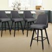 ALFORDSON 4x Swivel Bar Stools Kitchen Dining Chair Cafe Wooden DARK GREY