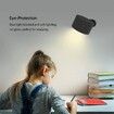 LED Wall Mounted Reading Lights,Wall Sconces with 3 Color Temperatures & 3 Brightness Levels Rechargeable Battery Magnetic Ball 360 Degree Rotation Touch Control (Black)