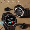 Newest 2 in 1 Men Smart Watch With TWS Earbuds AMOLED Bluetooth Headset Smartwatch With Speaker Tracker Music Sports Watches Color Black