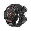 Newest 2 in 1 Men Smart Watch With TWS Earbuds AMOLED Bluetooth Headset Smartwatch With Speaker Tracker Music Sports Watches Color Black