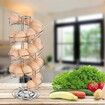 Spiral Design Metal Egg Skelter Dispenser Rack Storage Display Rack-Silver