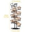 Spiral Design Metal Egg Skelter Dispenser Rack Storage Display Rack-Black