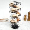 Spiral Design Metal Egg Skelter Dispenser Rack Storage Display Rack-Black