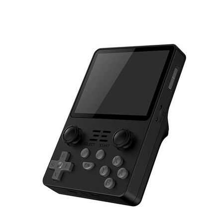 Handheld Retro Game Console 3.5 Inch IPS Screen Built-in 10000 Games PS1/PSP/GBA/GBC/BIN/FC/MD 16G+64G-Black