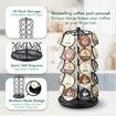 Coffee Pod Carousel,Compatible with K-Cups,35 Pack Storage,Spins 360-Degrees,Lazy Susan Platform,Modern Black Design,Home or Office Kitchen Counter Organizer