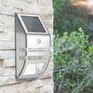 LED Solar Light Outdoor Waterproof Wireless Motion Sensor Light (Silver Shell-White)