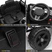 Kids Electric Car Parental Remote Control Ride On Truck Toy Jeep 12V Vehicle Spring Suspension LED AUX Port Black