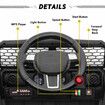 Kids Electric Car Parental Remote Control Ride On Truck Toy Jeep 12V Vehicle Spring Suspension LED AUX Port Black