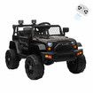 Kids Electric Car Parental Remote Control Ride On Truck Toy Jeep 12V Vehicle Spring Suspension LED AUX Port Black