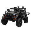 Kids Electric Car Parental Remote Control Ride On Truck Toy Jeep 12V Vehicle Spring Suspension LED AUX Port Black
