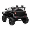 Kids Electric Car Parental Remote Control Ride On Truck Toy Jeep 12V Vehicle Spring Suspension LED AUX Port Black