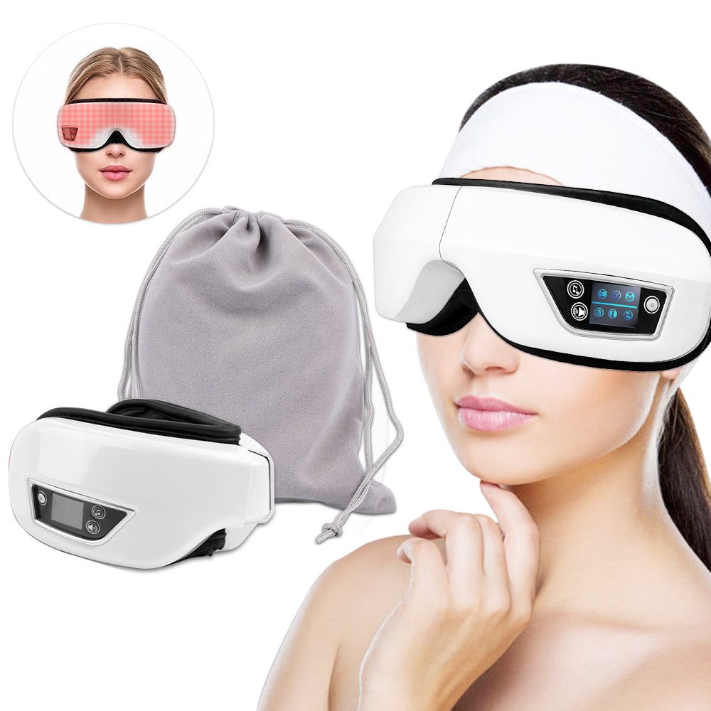 6D Smart Airbag Vibration Eye Massager Eye Care Instrumen Heating Bluetooth Music Relieves Fatigue And Dark Circles With Heat