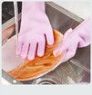 Magic Dish Washing Gloves with Scrubber, Silicone Reusable Cleaning Gloves, Heat-proof Household Scrubber Gloves