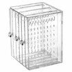 Acrylic Jewelry Storage Box Earring Display Stand Organizer Holder with 3 Vertical Drawer (Transparent)