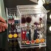 Acrylic Jewelry Storage Box Earring Display Stand Organizer Holder with 3 Vertical Drawer (Transparent)