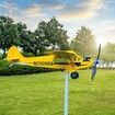 Piper J3 Cub Airplane WeathervaneOutdoor Airplane Weathervanes Windmill Decoration for Yard/Garden/Patio Lawn Gifts for Flight Lovers (20*18cm)