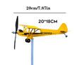 Piper J3 Cub Airplane WeathervaneOutdoor Airplane Weathervanes Windmill Decoration for Yard/Garden/Patio Lawn Gifts for Flight Lovers (20*18cm)