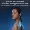 V18 Bone Conduction Headphones Bluetooth5.0 Earbuds With Earhooks With LED Digital Display Business Wireless Earphone For Phones Color Green