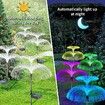 Double Layer Solar Jellyfish Lights 7 Color Changing Solar Garden Lights Waterproof Outdoor Flowers Lamp Courtyard Pathway Landscape Decor