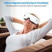 Eye Massager with Heat Eye Massager with Bluetooth Music, 6 Massager Modes and 10 Minutes Auto Shutdown White