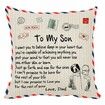 Father's Gift To His Son Pillow Covers To My Son, Envelope Decorative Square Throw Pillow Case For Holiday Birthday Gifts (For Son)