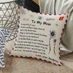 Daughter's Gift To My Mom Pillow Covers Envelope Decorative Square Throw Pillow Case For Mother's Day Birthday Valentines Gifts (For Mom)