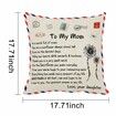 Daughter's Gift To My Mom Pillow Covers Envelope Decorative Square Throw Pillow Case For Mother's Day Birthday Valentines Gifts (For Mom)