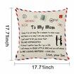 Son's Gift To My Mom Pillow Covers Envelope Decorative Square Throw Pillow Case For Mother's Day Birthday Valentines Gifts (For Mom)