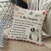 Father's Gift To His Daughter Pillow Covers For Daughter, Envelope Decorative Square Throw Pillow Case For Holiday Birthday Gifts (For Daughter)