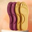 Self-heated Insoles Feet Massage Thermal Thicken Insole Memory Foam Shoe Pads Winter Warm Men Women Sports Shoes Pad Accessories Color Yellow Size 45-46