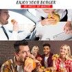 Burger Holder Mess-Free Hamburger Holder Eco-Friendly Retractile Retractable Reusable Hamburger Sandwich Hamburger Bun Shells for Fast Food Accessories,Grill Accessories,BBQ Accessories,4pcs