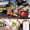 Digital Meat Thermometer Wireless Bluetooth for BBQ Smoker Kitchen Cooking Grill Thermometer Timer-6 Probes