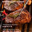 Digital Meat Thermometer Wireless Bluetooth for BBQ Smoker Kitchen Cooking Grill Thermometer Timer-3 Probes
