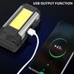 Multifunctional USB Rechargeable COB Work Light With Magnet Super Bright Led Flashlight Auto Repair Light Portable Camping Lamp Color RED