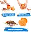 One Press Cevapcici Maker Kitchen Hot Dog Burger Meat Sausage Handmade Gadget Tool Color Orange
