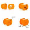 One Press Cevapcici Maker Kitchen Hot Dog Burger Meat Sausage Handmade Gadget Tool Color Orange