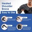 Heated Shoulder Wrap with Vibration, Wireless Heating Pad for Shoulder, 3 Vibration and Temperature Settings, LED Display